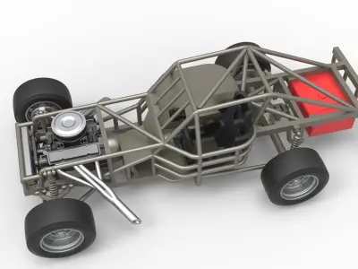 Outlaw Figure 8 Modified stock car Base Scale 1 to 25 3D print model