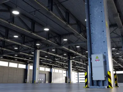 Warehouse Hipoly 3D Model 3D model