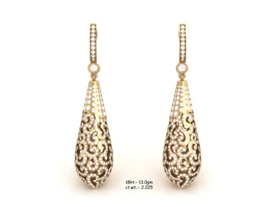 Women earrings 3D print model