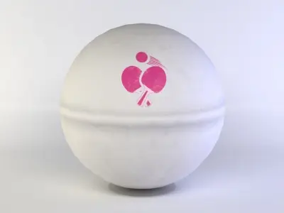 Table Tennis Ball Low-poly 3D model