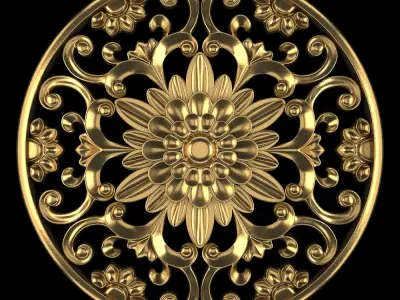 Decorative Wall Rosettes 06 3D model