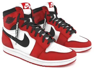 nike air jordan 1 retro shoes collection 3D model