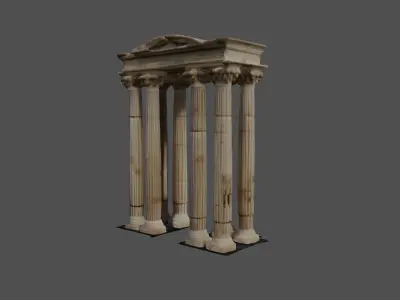 Ancient Greek Ruins Corinthian Columns   3D model