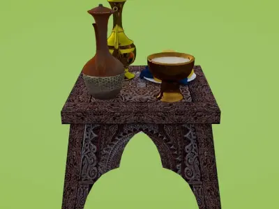 Fruit Table - Low Poly Game Ready Low-poly 3D model