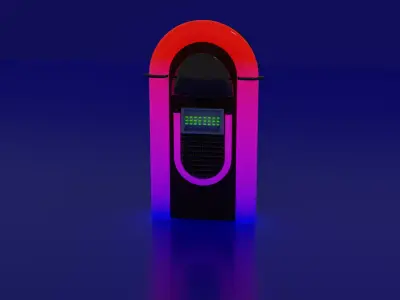Jukebox neon light Free 3D model