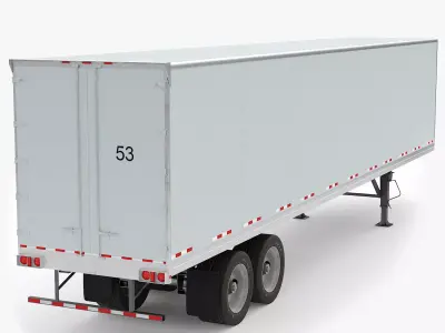Refrigerated Semitrailer Low-poly 3D model