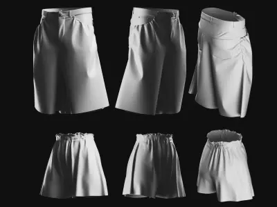 Basemesh Short Collection 3D model