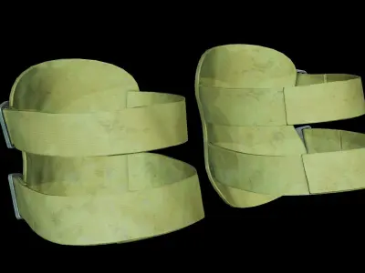 Knee Protector Low-poly 3D model
