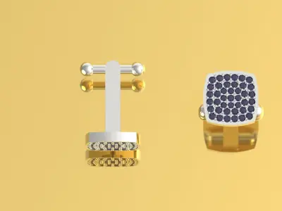 man cufflink jewelry sj0004 3D print model