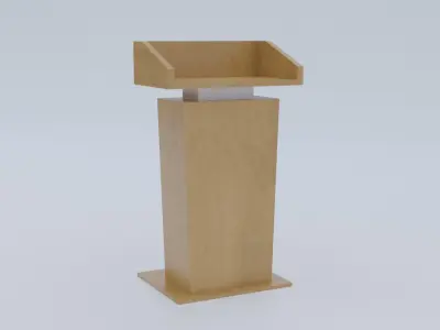 Presidential Pulpit Low-poly 3D model