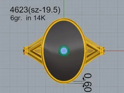 Oval Split Shank Ring 4623 3D print model