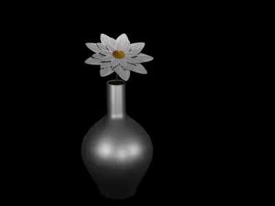 vase and flower  Free 3D model