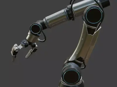 Industrial Robotic Arm 3D Model 3D model