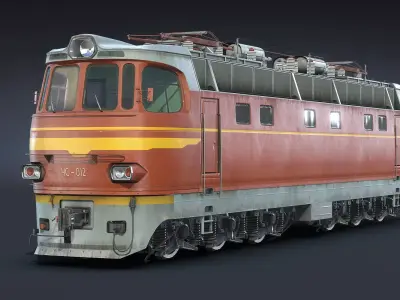 ChS4 Locomotive Low-poly 3D model