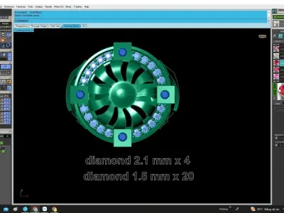 Luxury Openwork Men Ring with Round Halo Setting  4861 3D print model