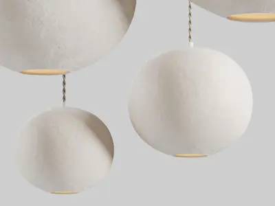 Wabi-sabi Pendant light Pura by Lumalano 3D model