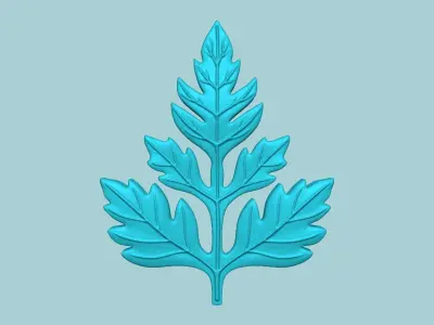 Chervil Leaf Mold - Artificial Herb Molding Tool 3D print model