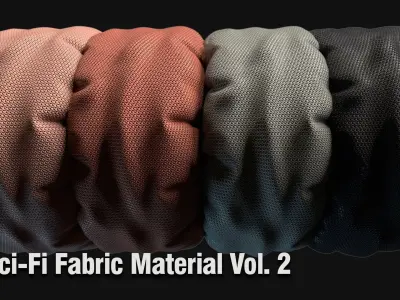8 Sci-Fi Fabric Material Vol 2 -SBSAR Texture