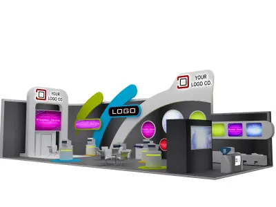 Booth Exhibition Stand a465b 3D model