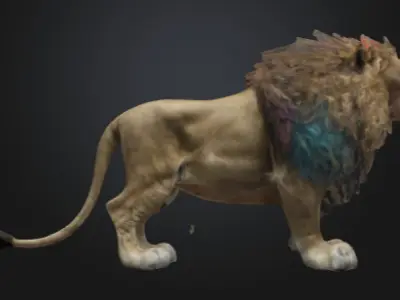 Lion 3D model 3D model