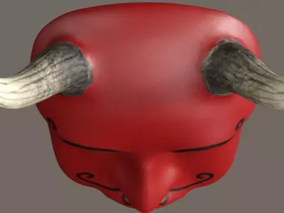 Devil Mask Low-poly 3D model