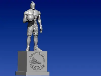 NBA - Golden State Warriors mascot statue - 3d Print 3D print model