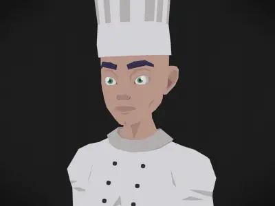 Colorly - Chef Guy - Game Ready - Rigged - Customizable 3D model