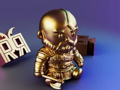 Mini kratos Statue  3D print model