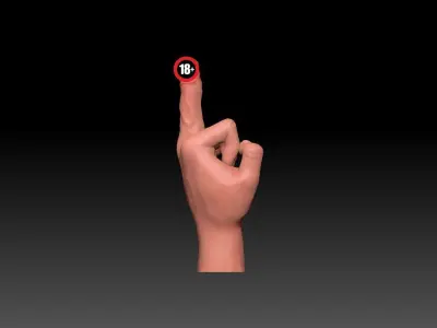 Middle Finger 3D print model