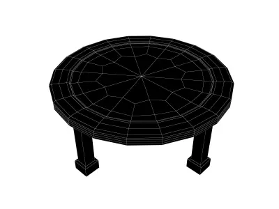 Trampoline v1 005 Low-poly 3D model