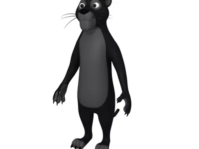 Panther Cartoon 3D model