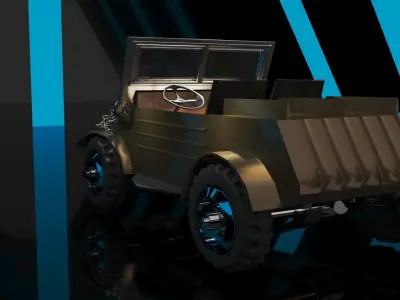 Jeep for Game Low-poly 3D model