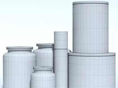 CB2 decoration set 3D model