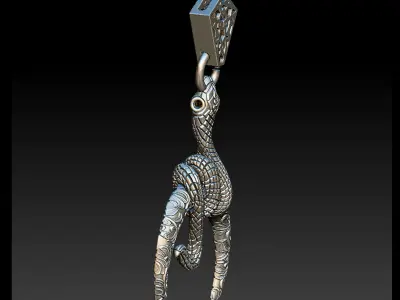 Snake Moon Necklace  3D print model