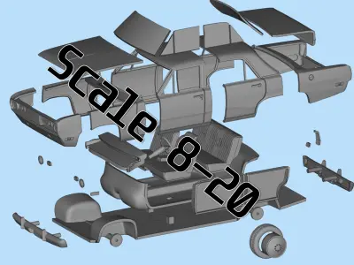 3D file 1971 Valiant Third gen duel 4 Door classic cars  3D print model