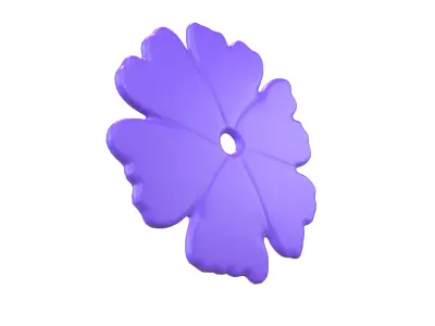 Flower Symbol v7 003 Low-poly 3D model