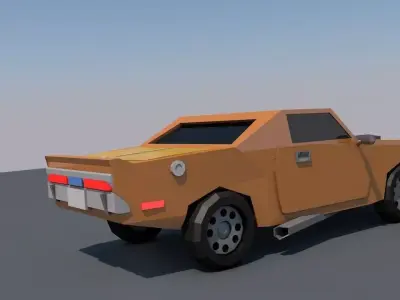 Low Poly Race Car Low-poly 3D model