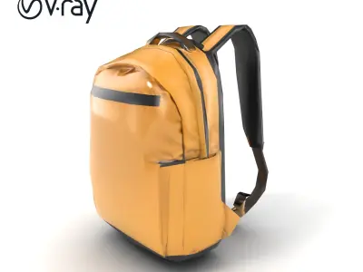 Minimalist Daypack Backpack Model Pack Low-poly 3D model