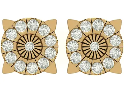 Earring 3D print model 20