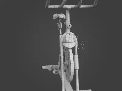 Stationary bicycle-Exercise Equipment-07 Low-poly 3D model