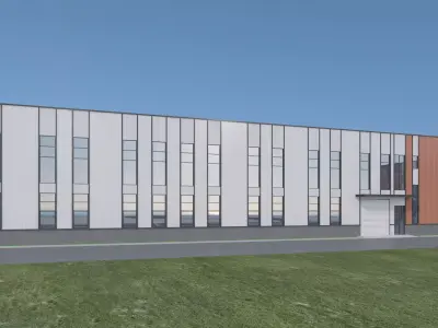 Industrial Building Factory 3D model