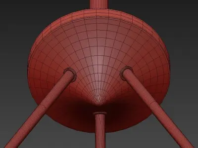 Chandelier with clear glass globes 3D model