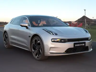 2023 Zeekr001 with lowpoly interior Low-poly 3D model