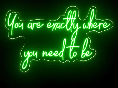 You are exactly where you need to be Neon Sign 3D model