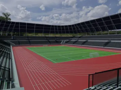 Olympic Stadium Low-poly 3D model shop