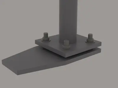 Modern Street LED Lamp Free 3D model