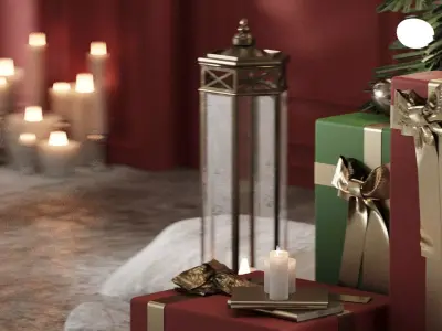 Festive entrance decoration 3D model