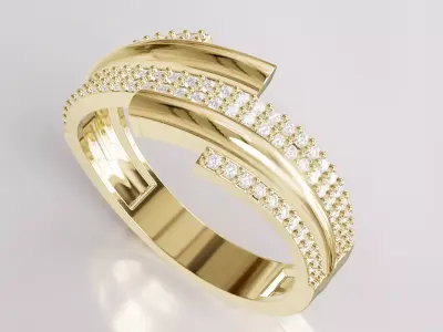 Jewelry Diamond Ring Model RG41 Free 3D print model