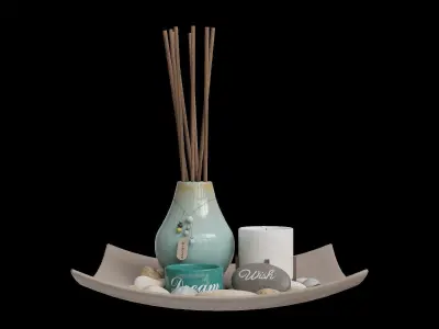 Sea Grass Decoration Set 3D model