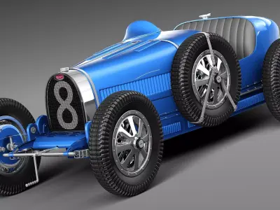 Bugatti Type 35 1925-1929 3D model